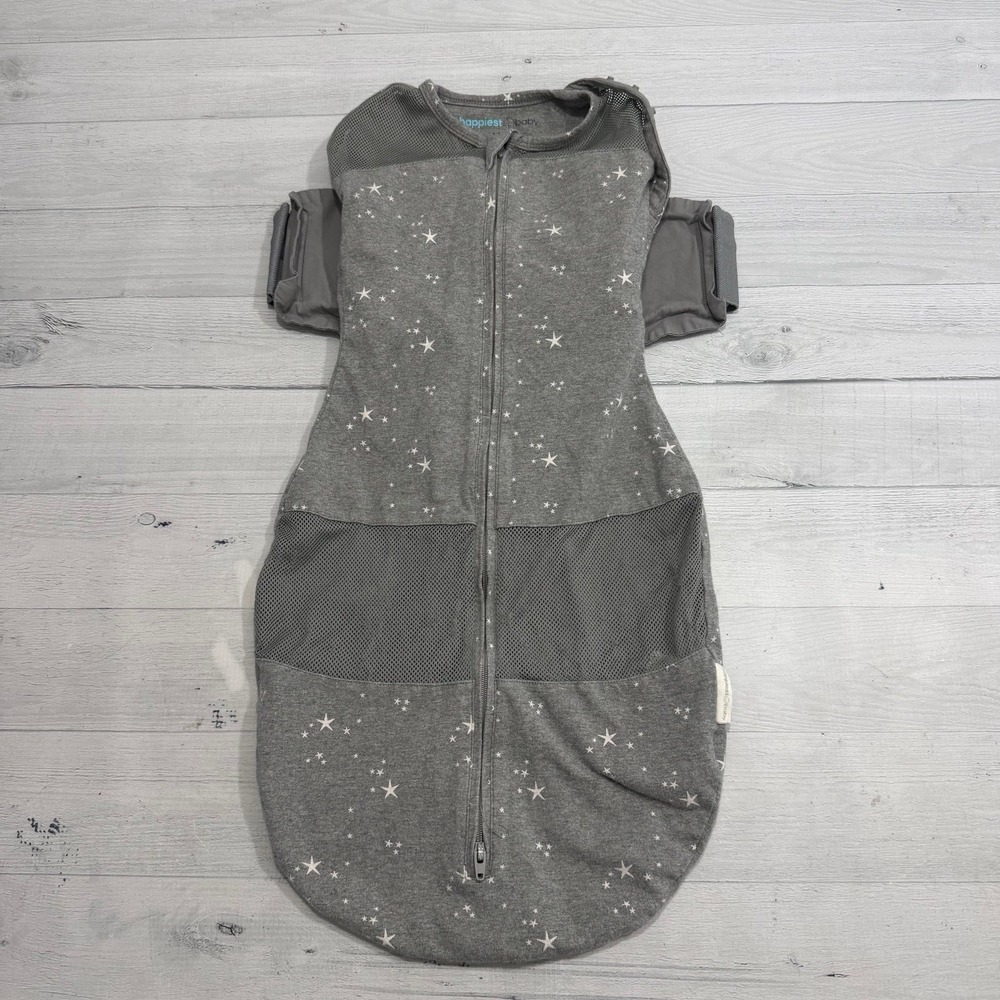 Happiest Baby SNOO Sleep Sack cotton Baby Swaddle graphite stars 4-6 months